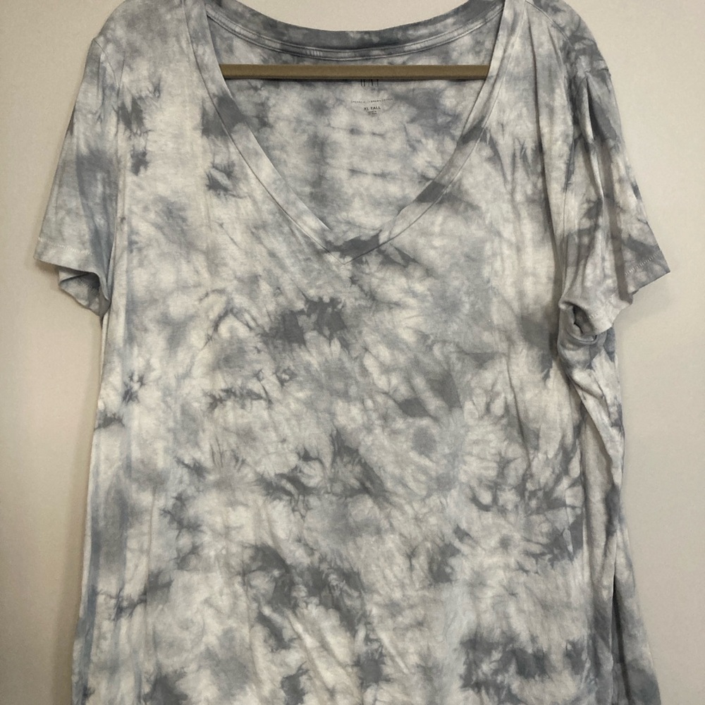 GAP Blue-Gray Tie-Dye Short Sleeve Tee